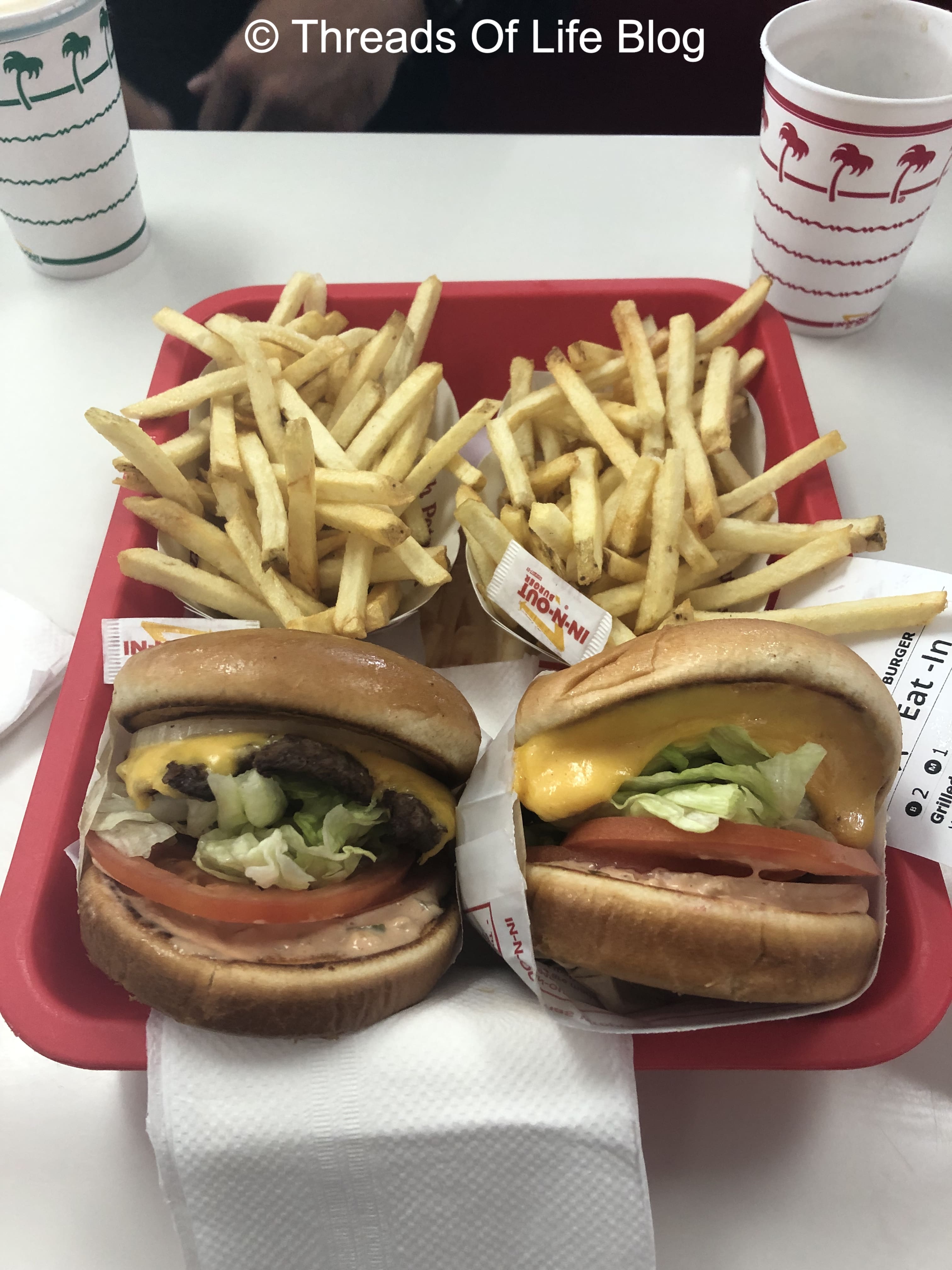 In & Out restaurant food